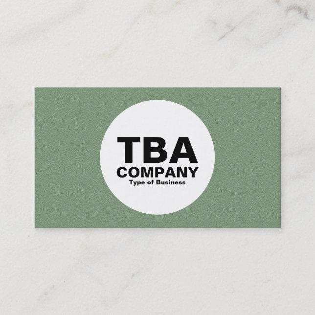 Cartão De Visita Círculo - Textura Verde (Frente)