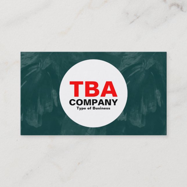 Cartão De Visita Círculo - Textura Verde Brutal De Dk (Frente)