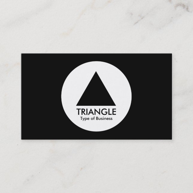 Cartão De Visita Círculo - Triângulo - Preto (Frente)