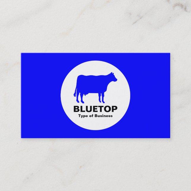 Cartão De Visita Círculo - Vaca - Preto (Frente)