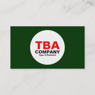 Cartão De Visita Círculo - Verde escuro