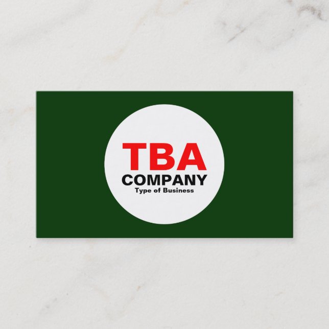 Cartão De Visita Círculo - Verde escuro (Frente)