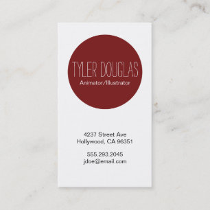 Cartão De Visita Círculo Vermelho