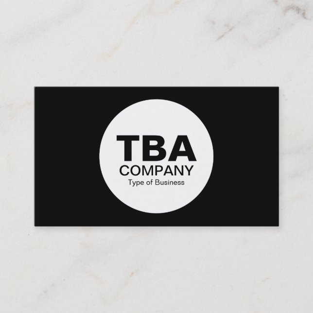 Cartão De Visita Círculo (Versão Alt) - Preto (Frente)