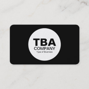 Cartão De Visita Círculo (Versão Alt) - Preto (Canto Arredondado