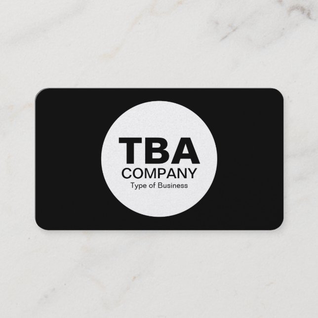 Cartão De Visita Círculo (Versão Alternativa) - Preto (Canto Arredo (Frente)