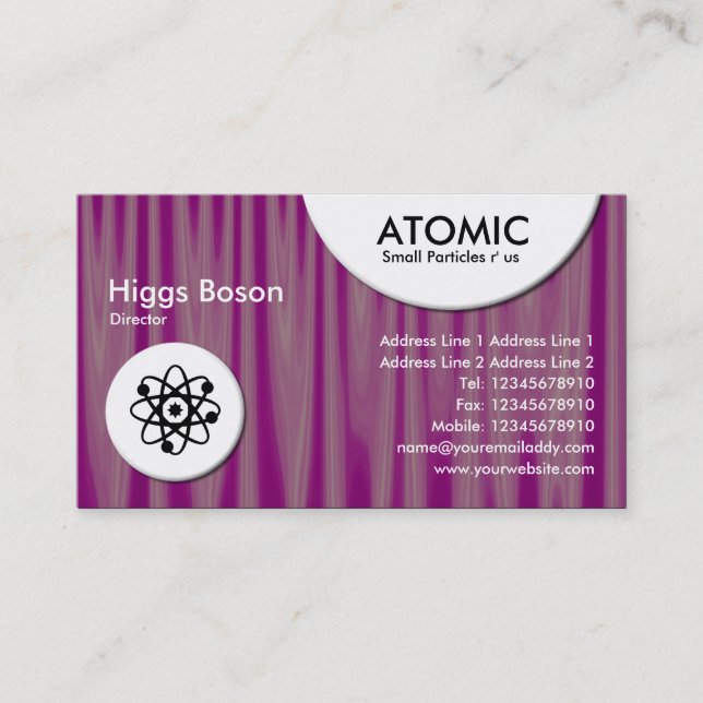 Cartão De Visita Círculos Atômicos - Secaria 06 (Frente)