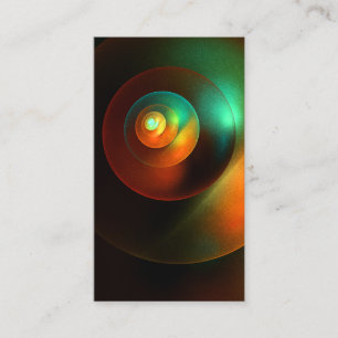 Cartão De Visita Círculos Coloridos Padrão Moderno de Arte Abstrato
