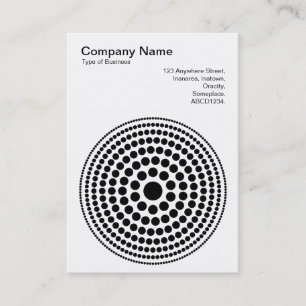 Cartão De Visita Círculos com pontos de vista - Preto a branco