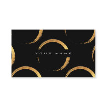 Círculos Geométricos Pintura Ouro Vip Preto