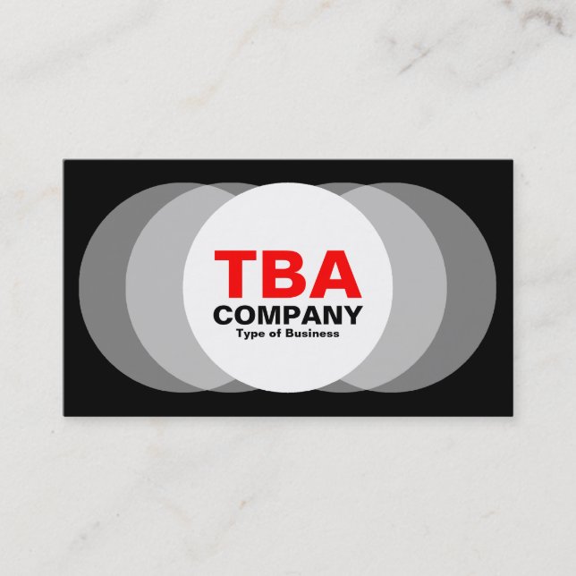 Cartão De Visita Círculos - Preto (Frente)