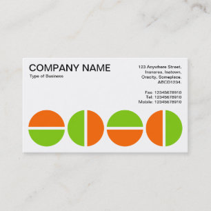 Cartão De Visita Círculos rotativos - Laranja e Verde