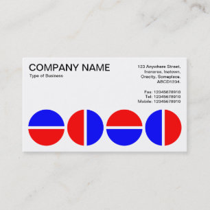 Cartão De Visita Círculos rotativos - Vermelho e Azul