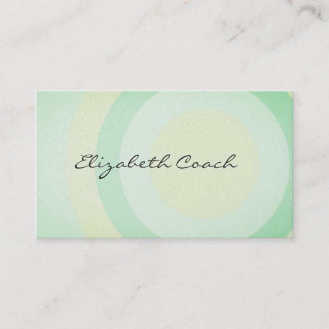 Cartão De Visita Círculos Verdes Clássicos (Frente)
