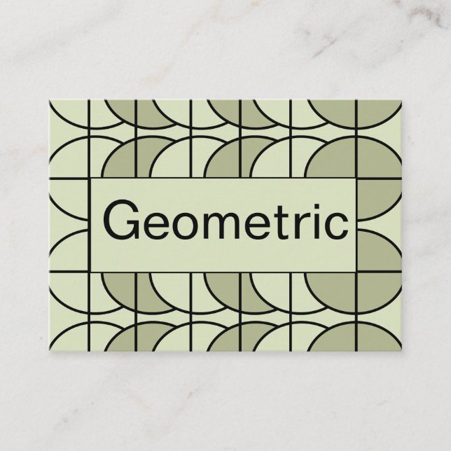 Cartão De Visita Círculos Verdes - Espalha Geométrica (Frente)