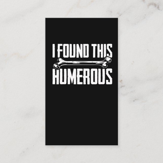 Cartão De Visita Cirurgião Ortopédico Humor Ortopedics (Frente)