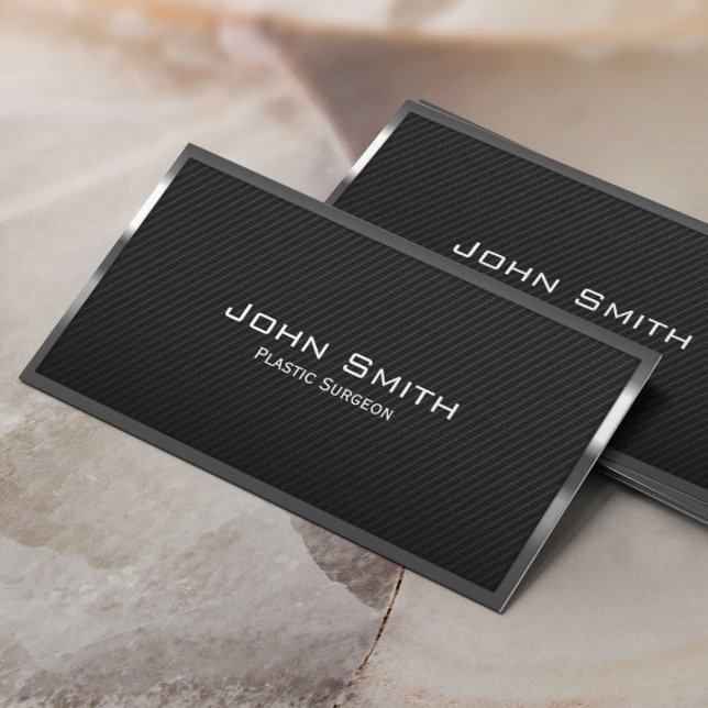 Cartão De Visita Cirurgião Plástico Fibra de Carbono Profissional E (Criador carregado)