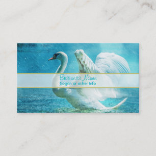Cartão De Visita Cisne mágica durante um chá do verão