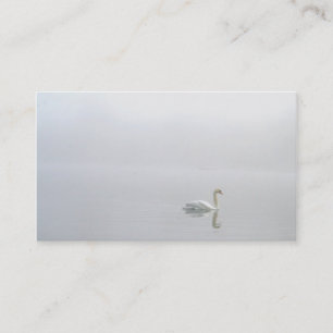 Cartão De Visita Cisne na Névoa