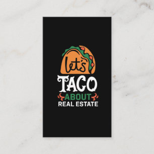 Cartão De Visita Citação de Taco Lover do corretor imobiliário F