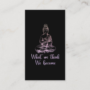 Cartão De Visita Citação do Budismo Inspiracional Colorir