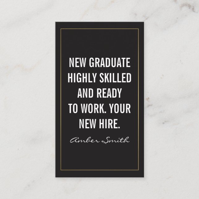 Cartão De Visita Citação em negrito (Frente)