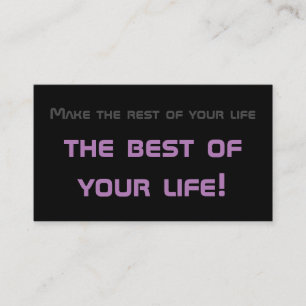 Cartão De Visita Citação motivadora minimalista para a saúde mental