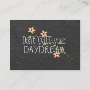 Cartão De Visita Citações do Daydream no quadro