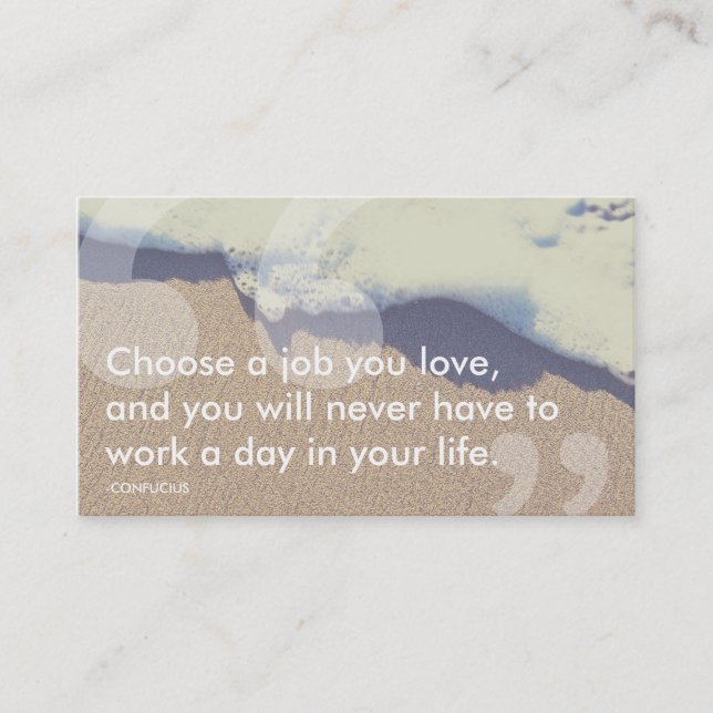 Cartão De Visita citações do sucesso de confucius (Frente)