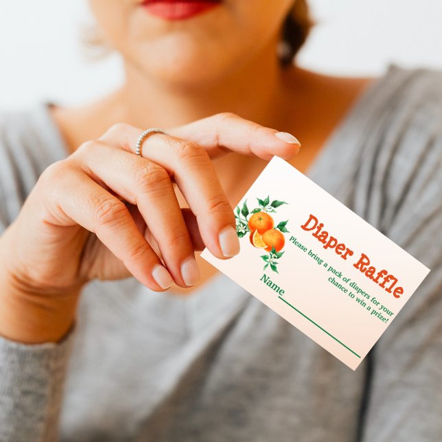 Cartão De Visita Citrus Little Cutie Orange Chá de fraldas Game (Criador carregado)