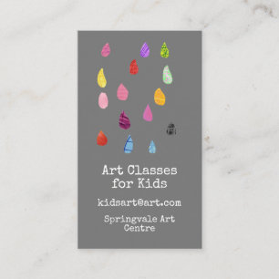 Cartão De Visita Classes de Arte para Crianças