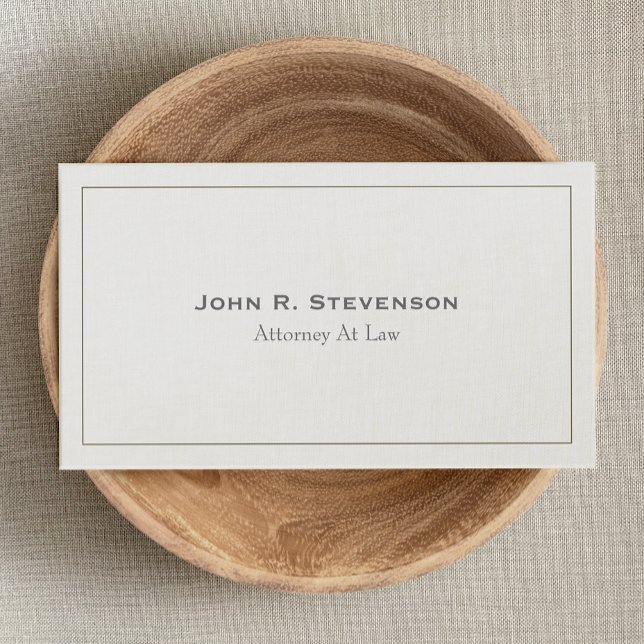 Cartão De Visita Classic Attorney Soft Linen Look 2 (Criador carregado)