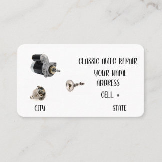 Cartão De Visita Classic Auto Repair Business Card