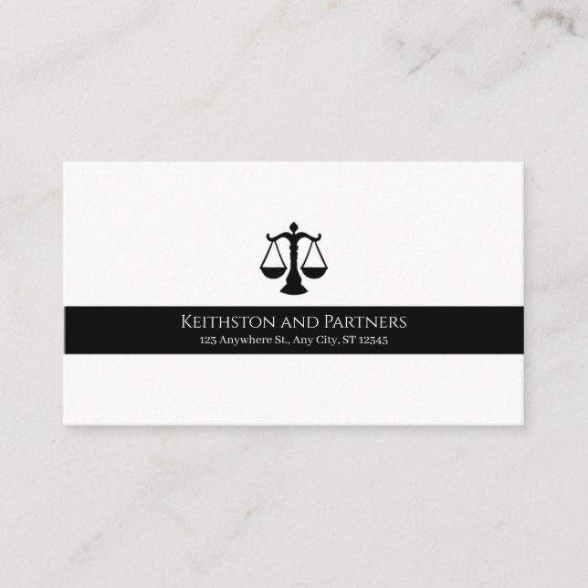 Cartão De Visita Classic Law & Justice Business Card | Legal (Frente)