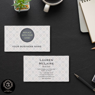 Cartão De Visita Classic Spanish Tile Branding Business Logo