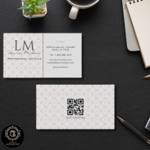 Classic Spanish Tile Monogram QR Business Branding
