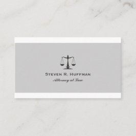 Cartão De Visita Classic Stripe Attorney na Law Justice Scale