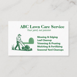 Cartão De Visita Classic Yard Pro Lawn Care