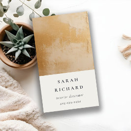 Cartão De Visita Clássica, Beige, Dourada, Textura