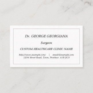 Cartão de visita clássico, antigo e clássico