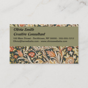 Cartão De Visita Clássico Botânico Jardim Flor Trent William Morris