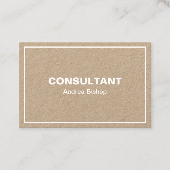 Cartão de visita Clássico de Quadro Limpo simples (Frente)