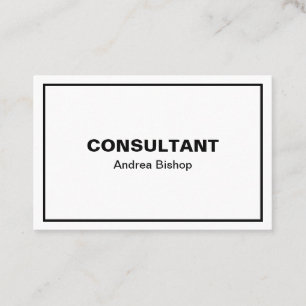 Cartão De Visita Clássico de Quadro Limpo Simples