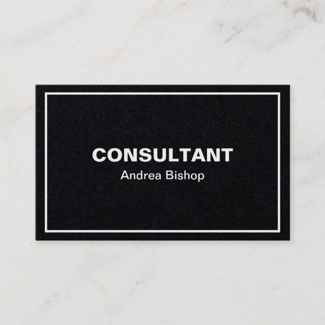 Cartão de visita Clássico de Quadro Limpo simples (Frente)