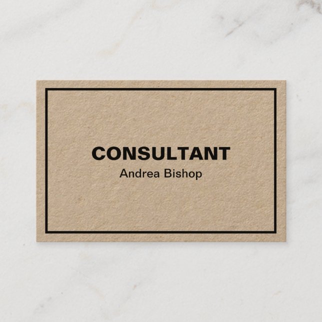 Cartão de visita Clássico de Quadro Limpo simples (Frente)