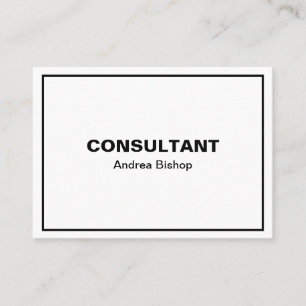 Cartão De Visita Clássico de Quadro Limpo Simples