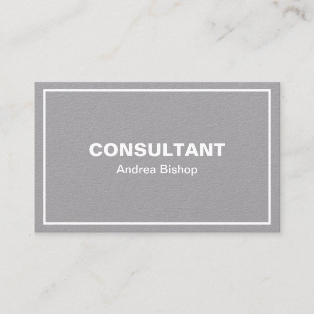 Cartão de visita Clássico de Quadro Limpo simples (Frente)