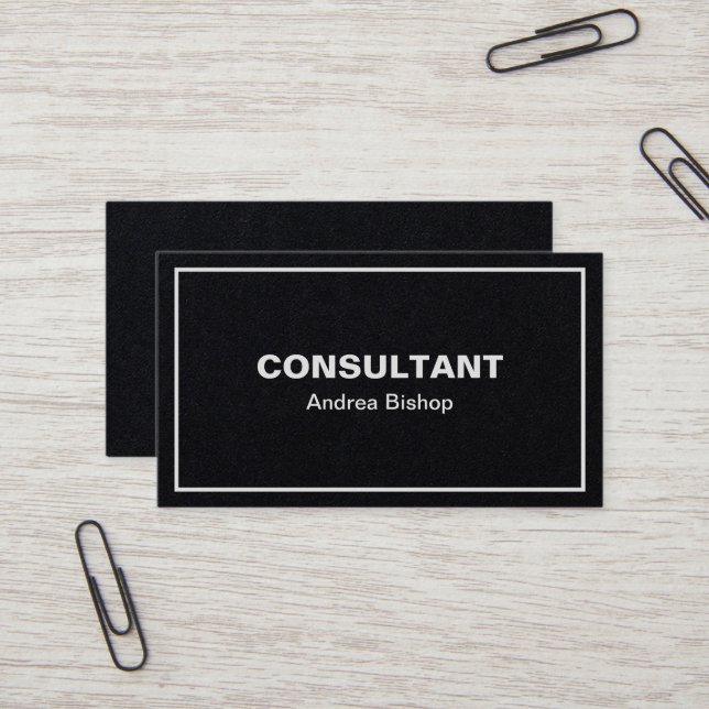 Cartão de visita Clássico de Quadro Limpo simples (Frente/Verso In Situ)