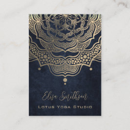 Cartão De Visita Clássico Elegante Mandala Chic Luxury Dourado Mari