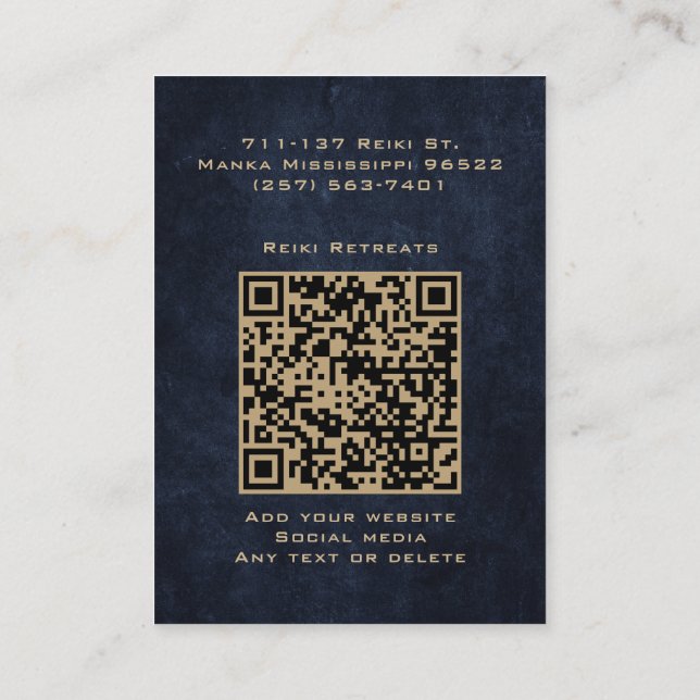 Cartão De Visita Clássico Elegante Mandala Chic Luxury Dourado Mari (Verso)